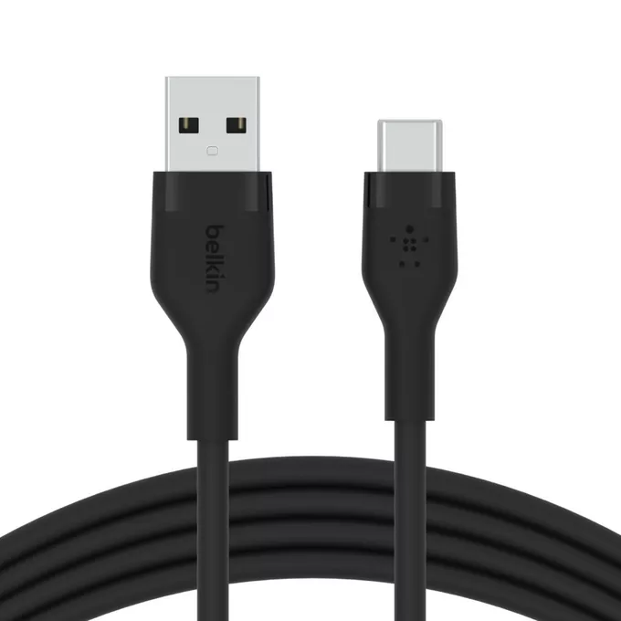Belkin Kabel BoostCharge USB-A do USB-C silikonowy 3m, czarny