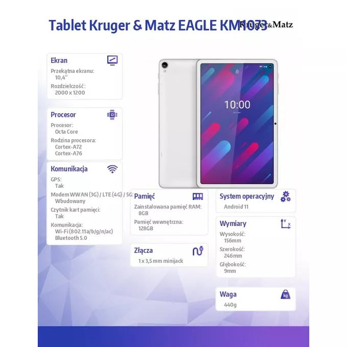 Kruger &amp; Matz Tablet Kruger &amp; Matz EAGLE KM1073