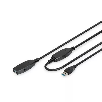 Kabel przedłużający USB 3.0 SuperSpeed Typ USB A/USB A M/Ż aktywny Czarny 10m