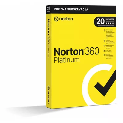 Norton 360 Platinum 100GB PL 1Użytkownik 20Urz±dzeń 1Rok 21427517