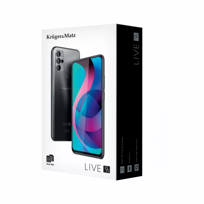 Kruger &amp; Matz Smartfon Live 9S Szary
