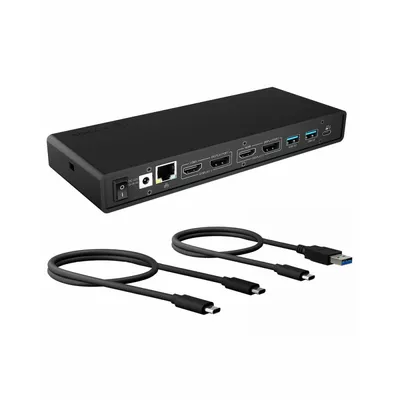 IcyBox Stacja dokująca IB-DK2245AC 13w1, 2xDP,2xHDI,USB, LAN, USB-C, PD do 60W