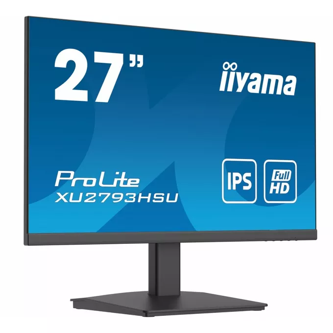 IIYAMA Monitor 27 XU2793HSU-B4 IPS, FHD, HDMI, DP, VGA, USB3.0, SLIM, 300cd/m2
