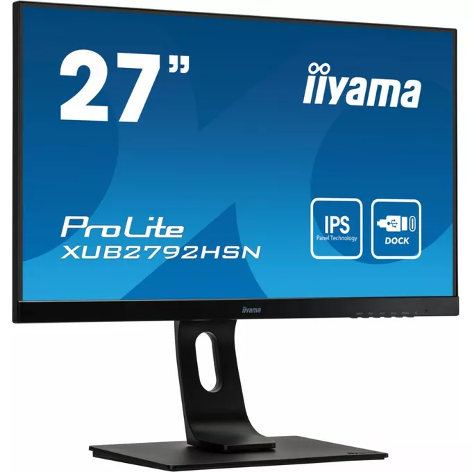IIYAMA Monitor 27 cali XUB2792HSN-B1, IPS, FHD, USB-C DOCK, 2X2W, HDMI, DP, DAISY