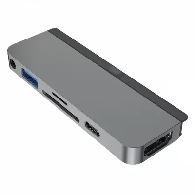 HyperDrive Stacja dokująca Hyper 6-in-1 USB-C HUB, 4k HDMI, USB-C, USB-A, MicroSD, SD, Audio Jack Szara