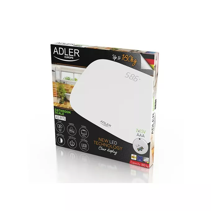 Adler Waga łazienkowa LED AD 8176