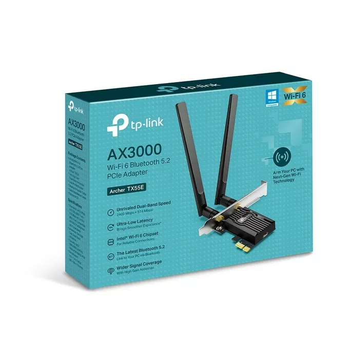 TP-LINK Karta sieciowa Archer TX55E, WiFi 6, PCI-E AX3000