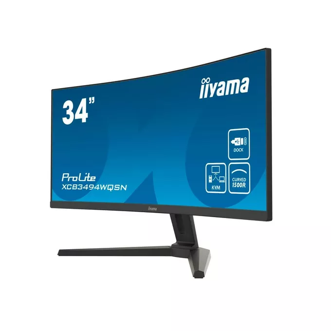 IIYAMA Monitor 34 cale XCB3494WQSN- VA,UWQHD,1500R,USB-C DOCK,KVM,120Hz,2X2W