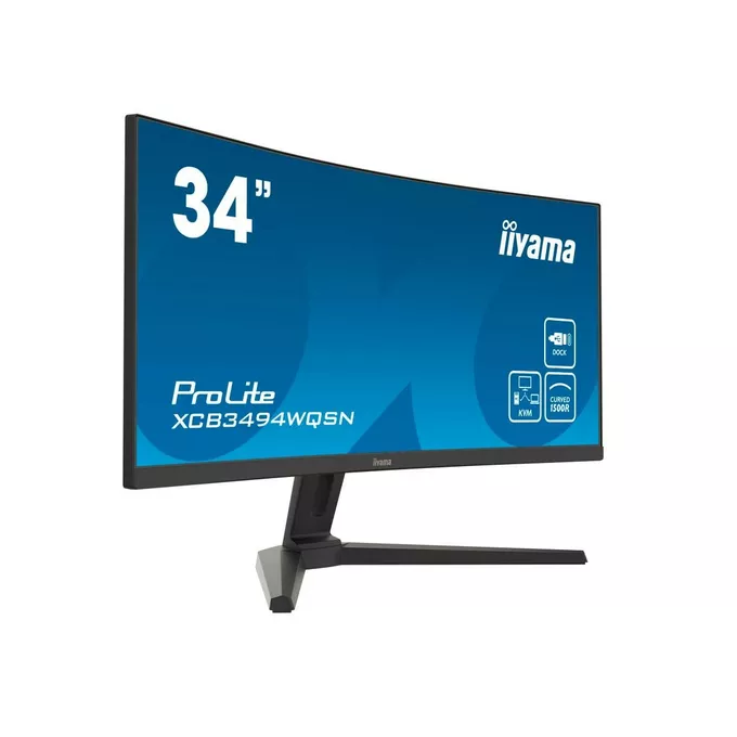 IIYAMA Monitor 34 cale XCB3494WQSN- VA,UWQHD,1500R,USB-C DOCK,KVM,120Hz,2X2W