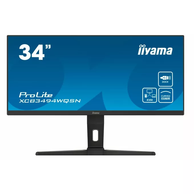 IIYAMA Monitor 34 cale XCB3494WQSN- VA,UWQHD,1500R,USB-C DOCK,KVM,120Hz,2X2W