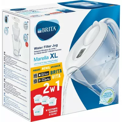 Brita Dzbanek filtrujący Marella 3,5l XL biały + 4 wkłady Maxtra+ Pure Performance