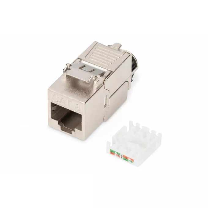 Digitus Moduł Keystone RJ45 (8P8C) kat. 8.1 STP, ekranowany, beznarzędziowy, stalowy