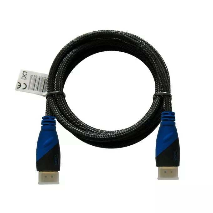 Savio Kabel HDMI oplot nylon złoty v1.4 4Kx2K 1.5m, CL-02