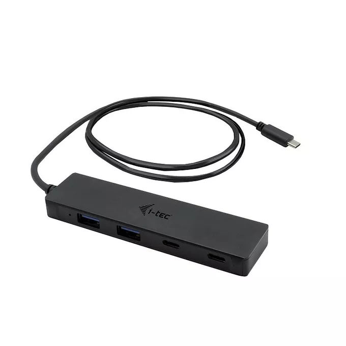i-tec HUB USB-C metalowy 2x USB 3.0 + 2x USB-C, z kablem USB-C 85cm