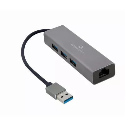 Gembird Adapter USB-AM to LAN GbE Hub 3xUSB 3.0