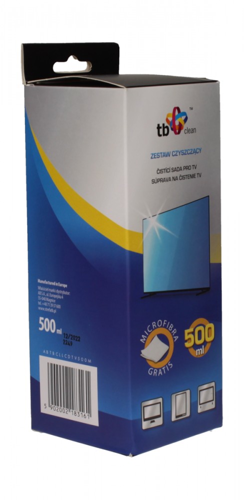 Фото - Універсальний мийний засіб TB Clean Zestaw płyn do TV 500 ml + mikrofibra ABTBCLLCDTV500M