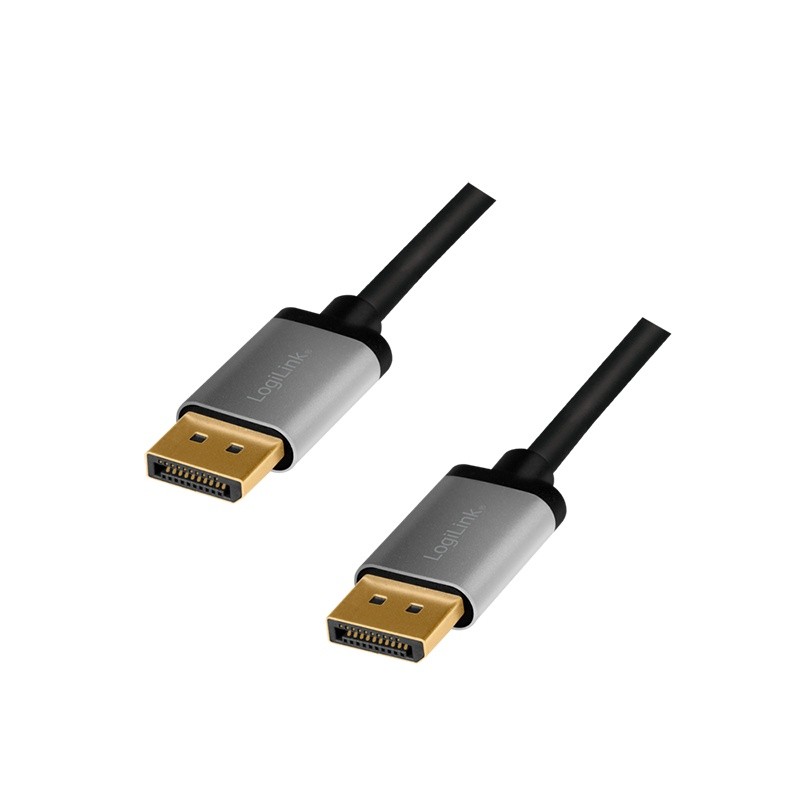 Фото - Кабель LogiLink Kabel DisplayPort 4K/60 Hz,DP/M do DP/M aluminiowy 1m AKLLIVDMCDA 