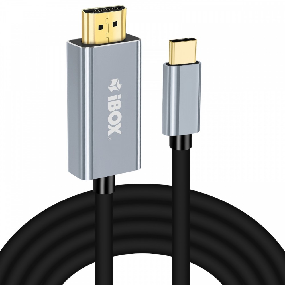 Фото - Кабель iBOX Kabel USB TYP-C do HDMI ITVC4K AKIBXKUITVC4K00 