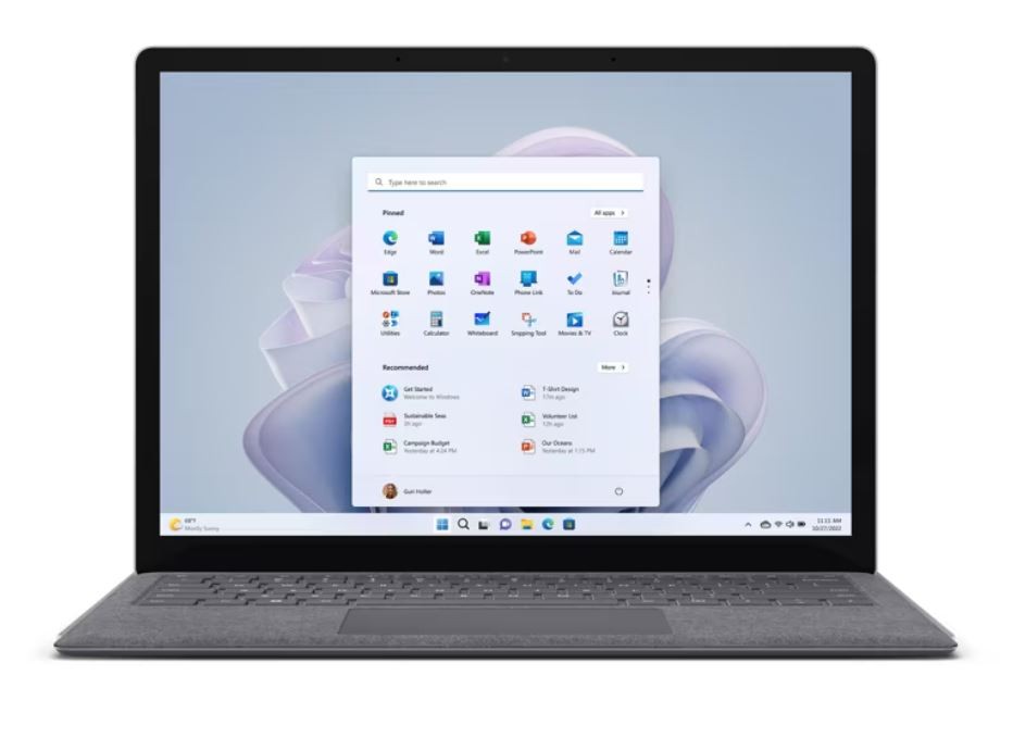 Obraz przedstawiający Microsoft Notebook Surface Laptop 5 13,5/256/i5/8 Platinum QZI-00009 PL