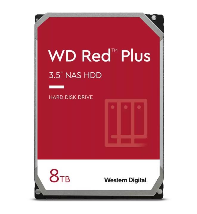 Фото - Жорсткий диск WD Western Digital Dysk twardy Red Plus 8TB 3,5 cala CMR 256MB/5640RPM Class 