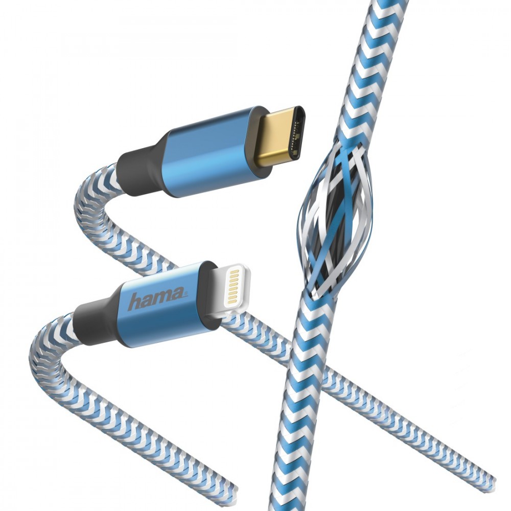 Zdjęcia - Kabel Hama  ładujący 1,5 m USB-C lightning Niebieski AKHAMKU00183311 
