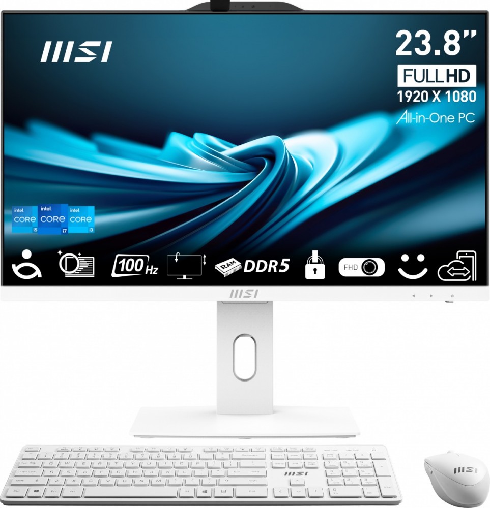 MSI Pro AP242P 14M-691EU i5-14400 23,8" 16GB RAM 512GB Dysk SSD Win11 Pro Biały