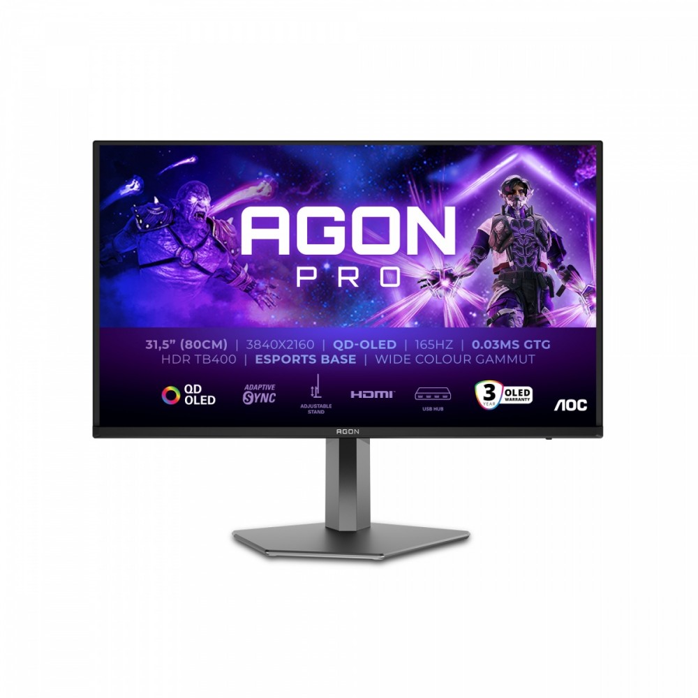 AOC AGON PRO AG326UD 31,5" 4K QD-OLED 165Hz 0,03ms Gamingowy