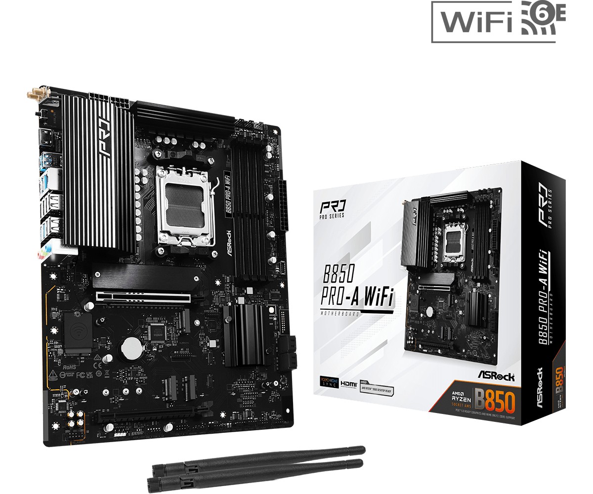 ASRock Płyta główna B850 PRO-A WIFI AM5 4DDR5 ATX | Zadowolenie.pl