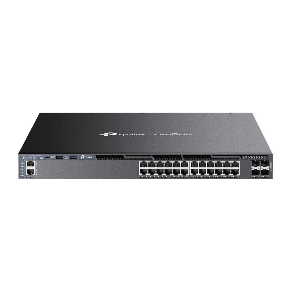 TP-LINK Przełącznik SG6428XHP switch zarządzalny 24 porty gigabitowe PoE+ 4 sloty SFP+ 10G