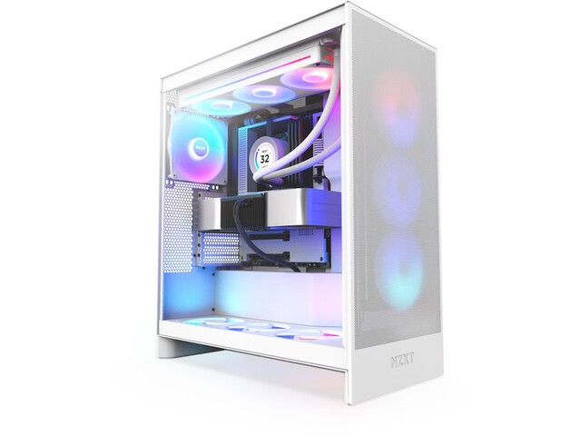 NZXT H7 Flow RGB 2024 okno Biały