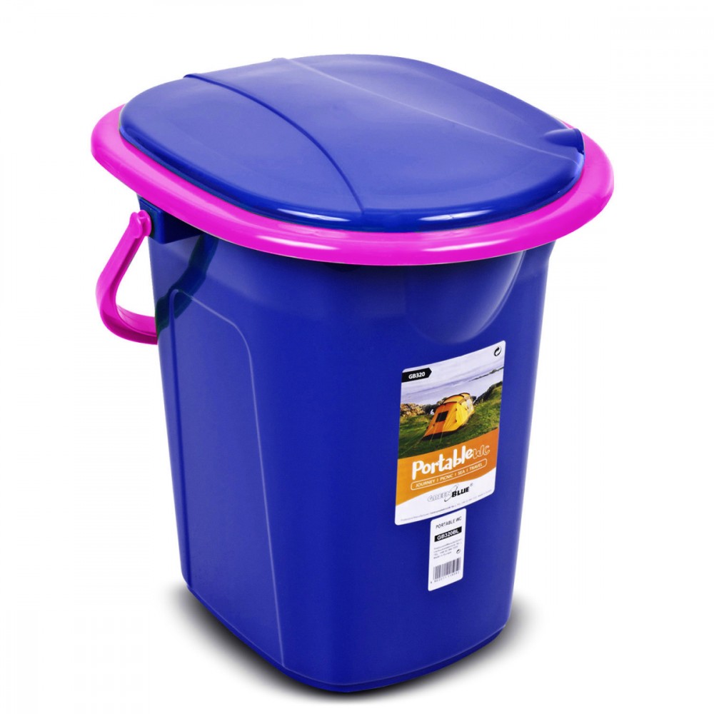 GreenBlue Toaleta turystyczna GB320BR granatowo-różowa