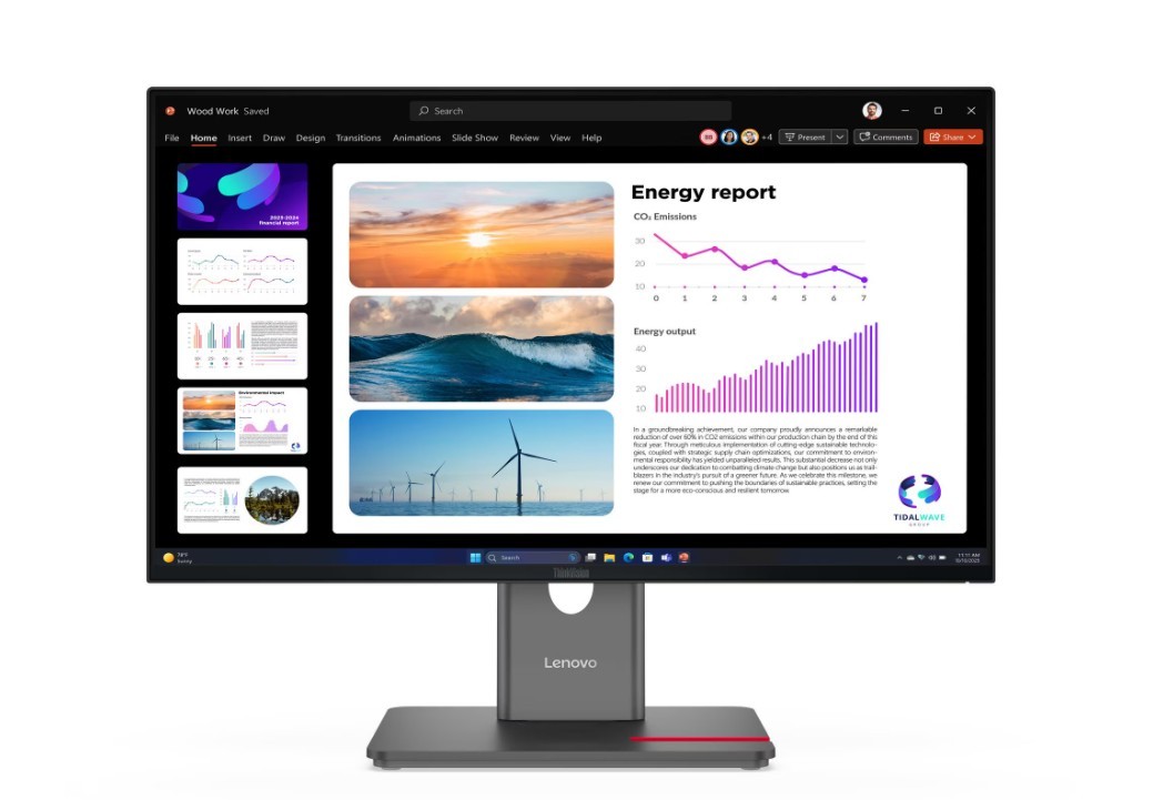 Lenovo ThinkVision P24Q-40 23.8"QHD 120Hz 300nits AG USB HDMI DP Raven Black