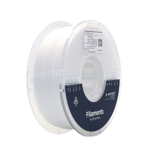 Gembird Filament ABS High Speed, 1,75 mm, 1 kg, biały