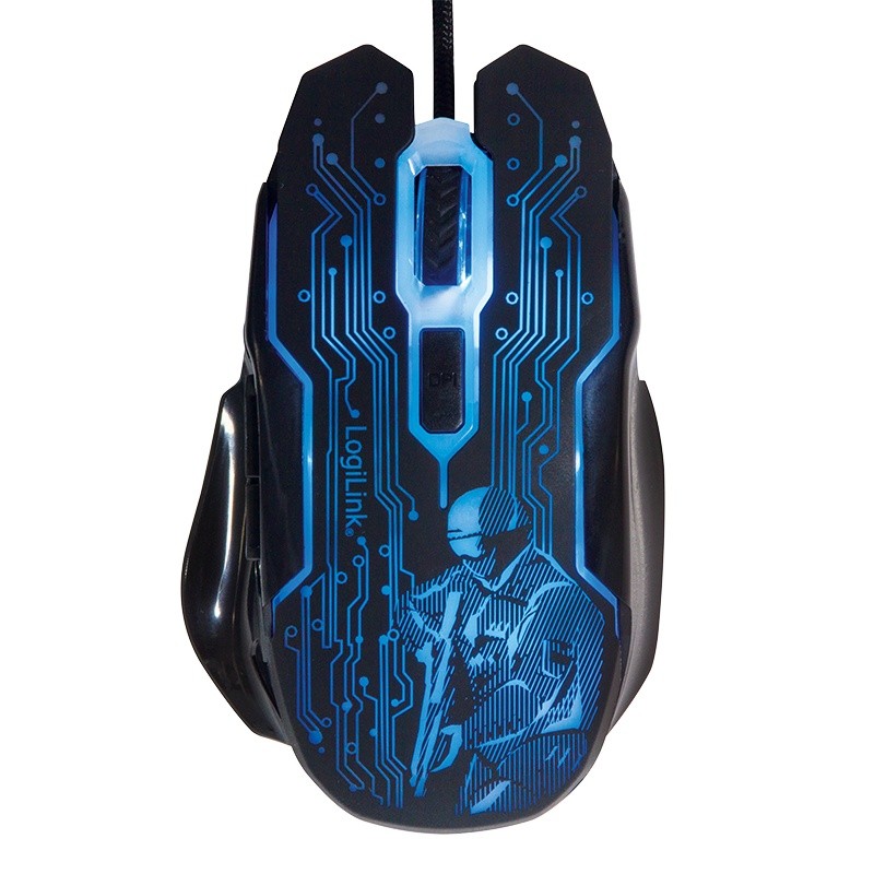 LogiLink Mysz USB dla graczy, 2400 DPI, czarna