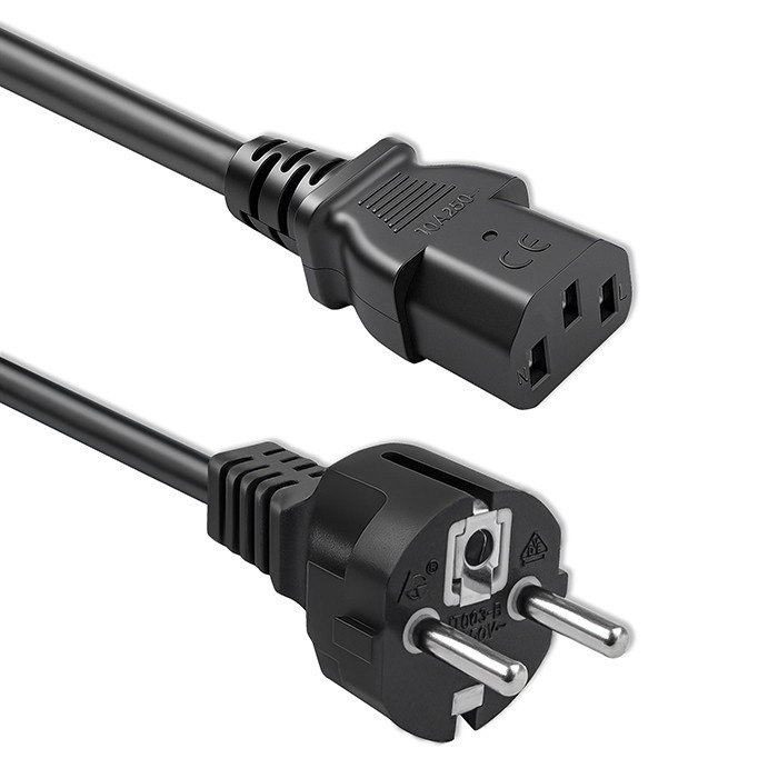 Qoltec Kabel zasilający SCHUKO CEE 7/7 (E/F) | IEC C13 | 3x1.0mm2 | Czysta miedź Cu | 3m