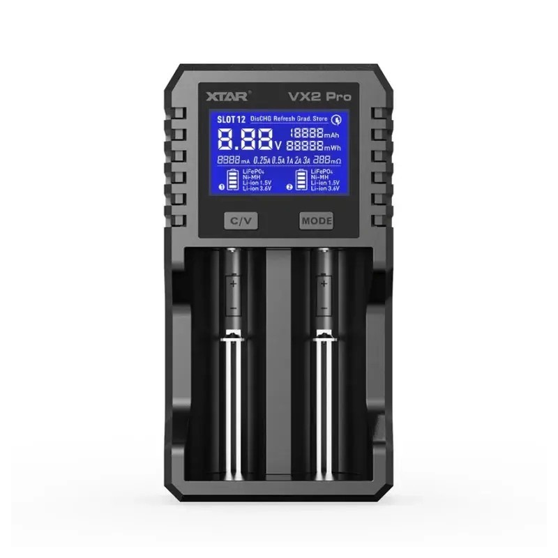Ładowarka Xtar VX2 Pro Set 10440-32650 1,5V/3,6V Li-ION/ LiFePO4/ Ni-MH