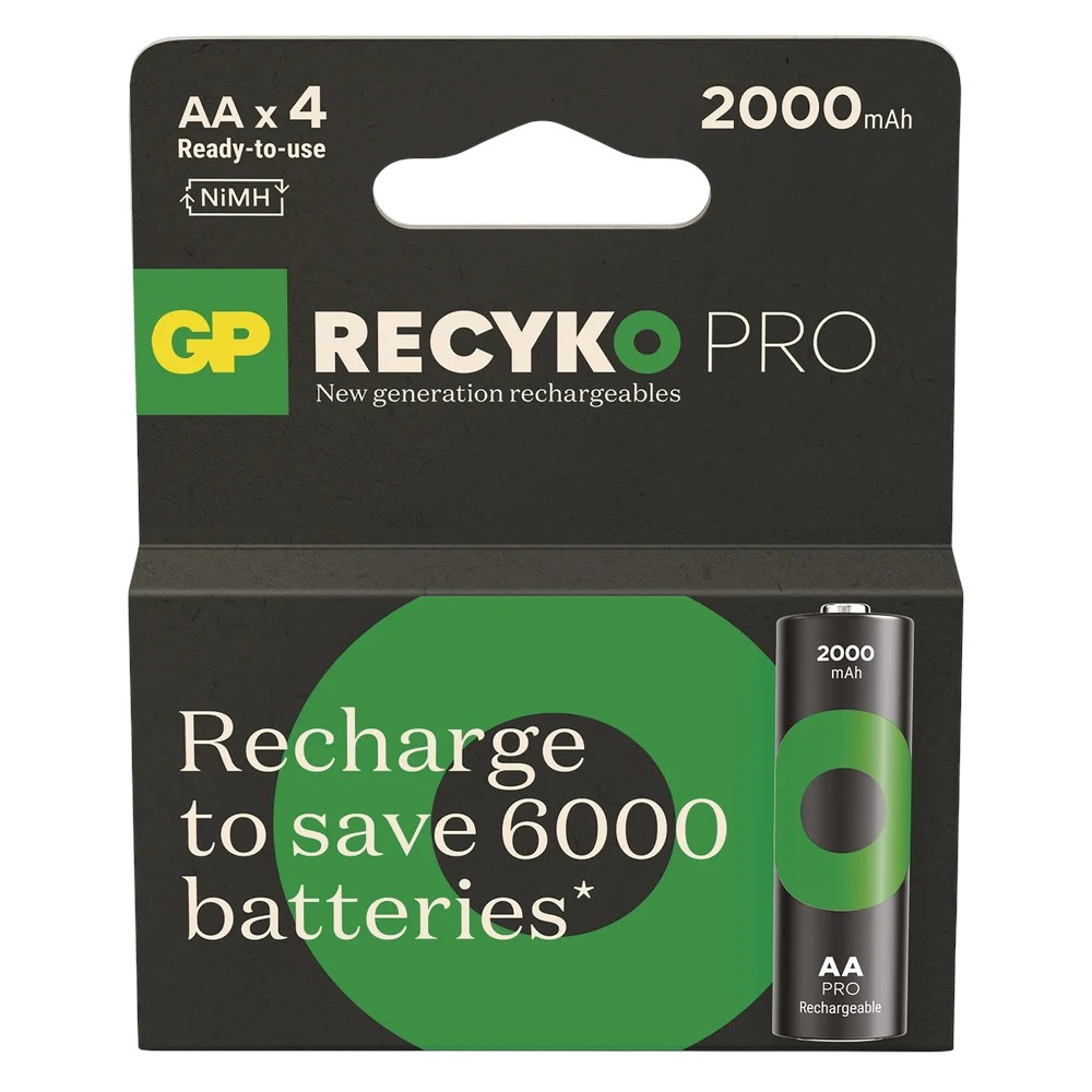 GP Battery Akumulatorki R6/AA Ni-MH 2000mAh ReCyko PRO blister 4 szt.