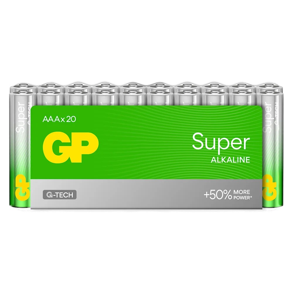 GP Battery Baterie alkaliczne LR03/AAA Super Alkaline - shrink 20 szt.