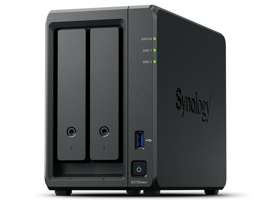 Synology Serwer NAS DS725ne+ 2x0HDD 2,6Ghz 1x4GB DDR4 1x1GbE 2,5GbE