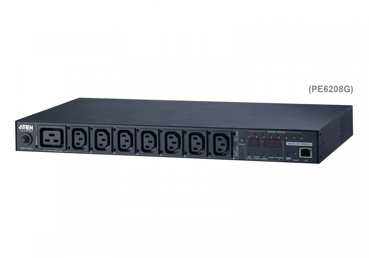 ATEN Listwa eco PDU 16A 1U 8-wyjściowe przełączalne z pomiarem