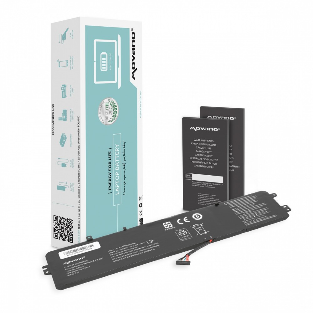 Movano Bateria L14M3P24 L14S3P24 do Lenovo 700-15ISK - 4000 mAh (44 Wh)