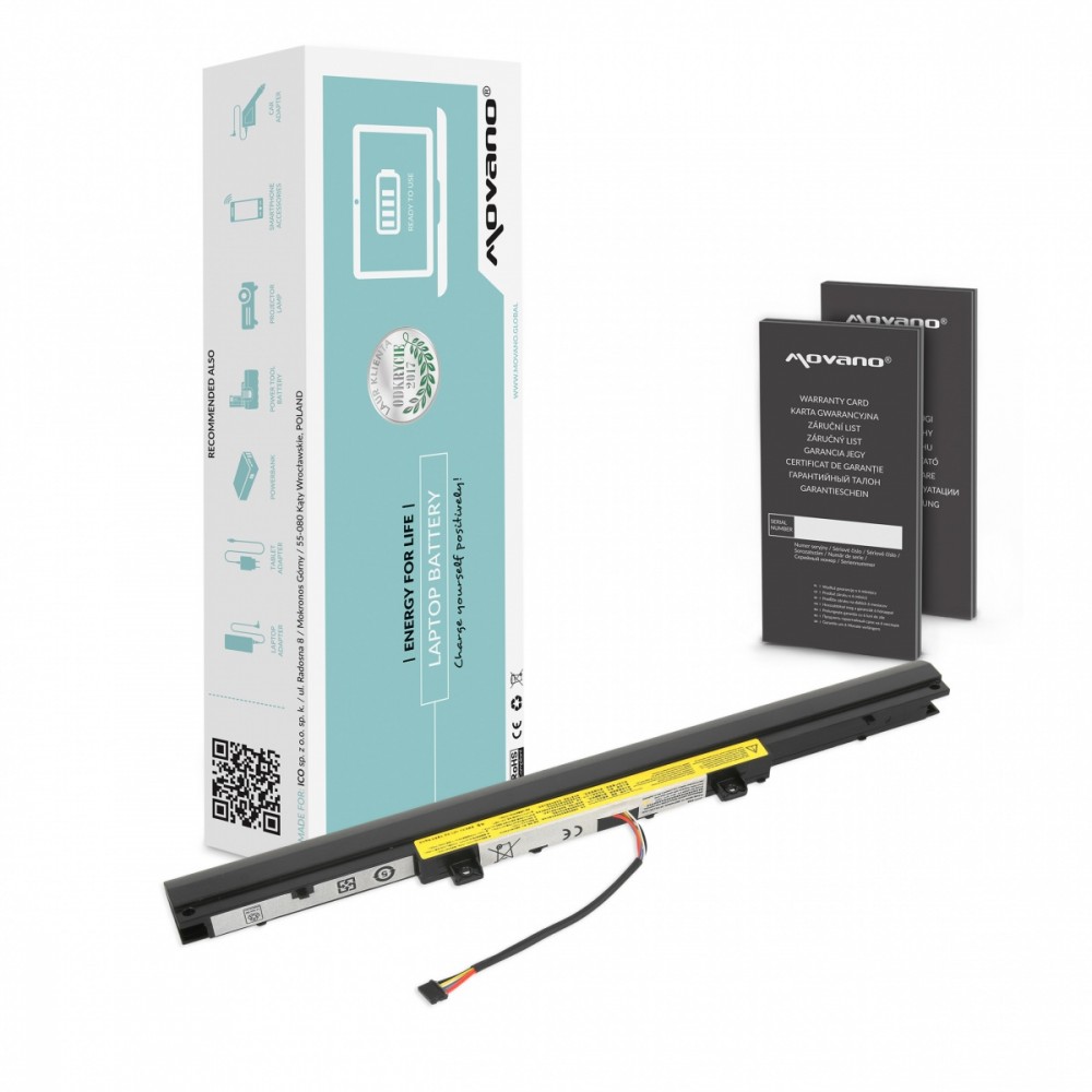 Movano Bateria L15C4A02 L15L4A02 do Lenovo V310-14ISK - 2200 mAh (32 Wh)