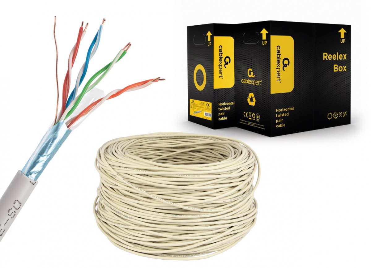 Gembird Kabel FTP-ekranowany KAT 5e drut AWG24 305m szary