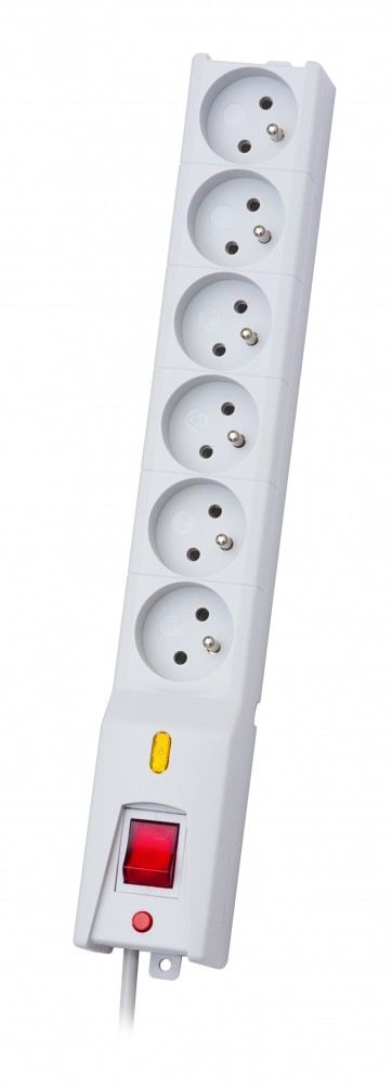 Lestar Listwa przeciwprzepięciowa LX 610, 1L, 3,0m, szara