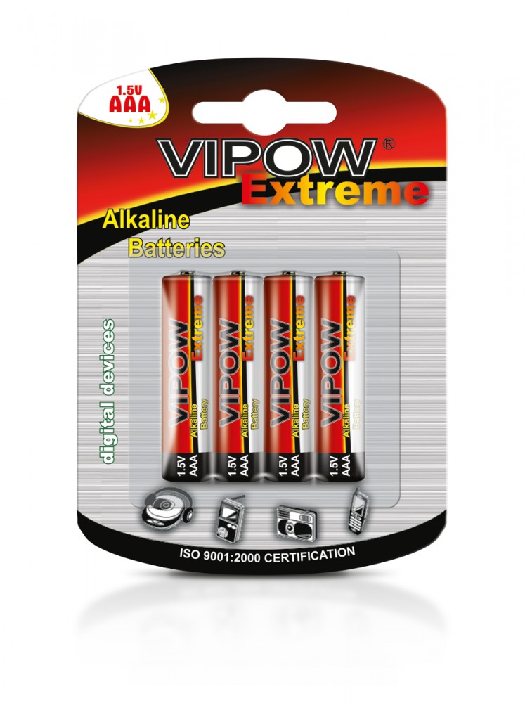 Zdjęcia - Bateria / akumulator VIPOW Baterie alkaliczne EXTREME LR03 4szt./bl. AZVIPUB3BAT096B 