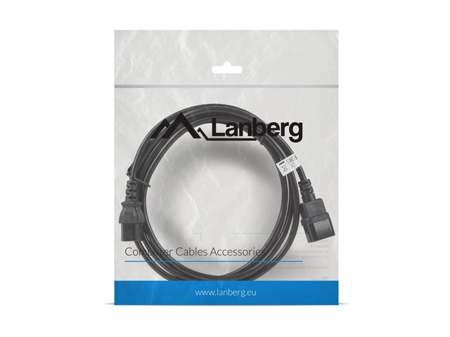 Zdjęcia - Kabel Lanberg Przedłużacz kabla zasilającego IEC 320 C13 - C14 VDE 3M czarny AKL 