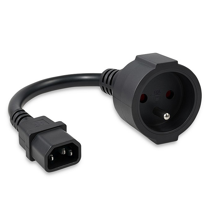 Qoltec Adapter IEC 320 C14 / FRENCH | 0.15m