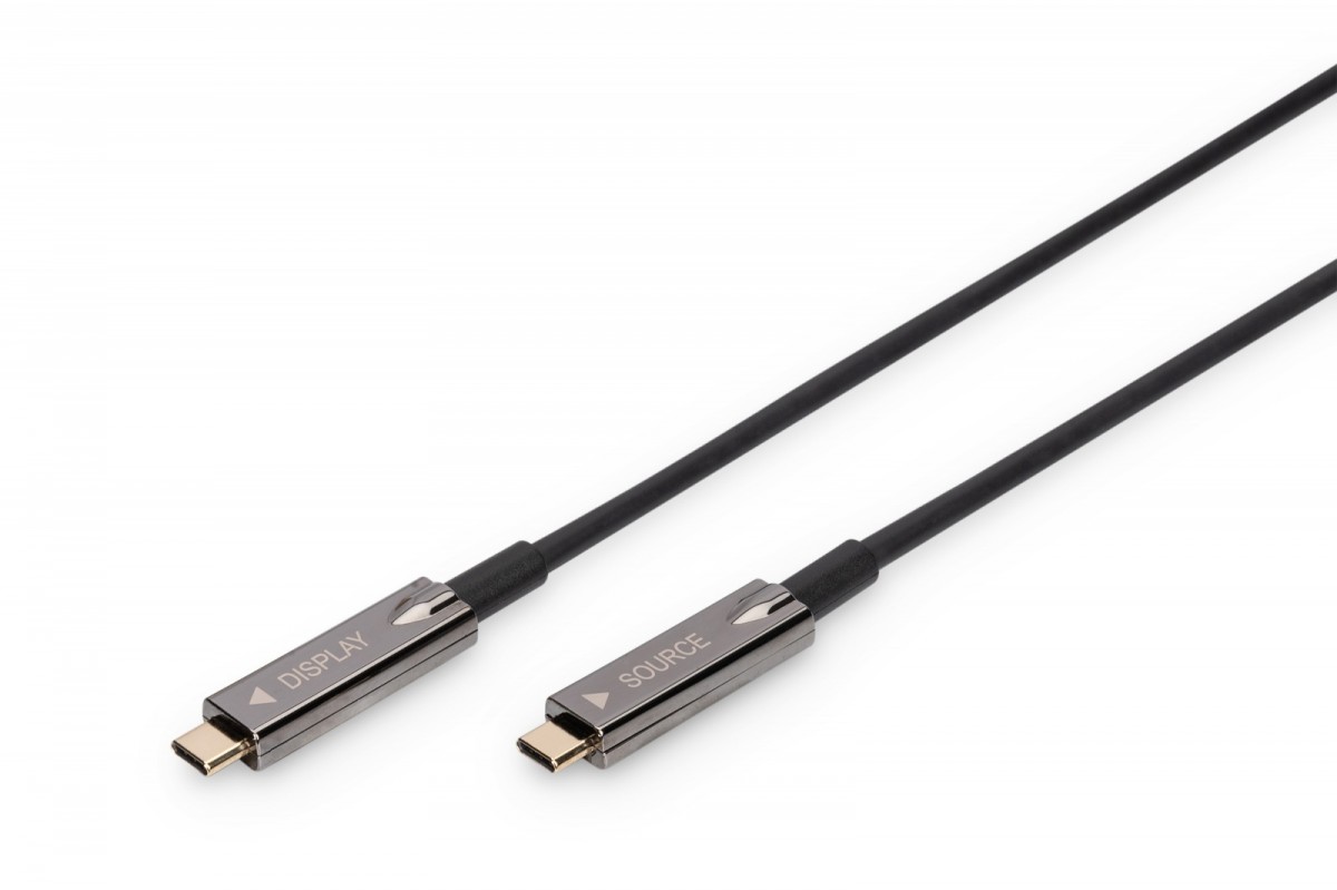 Фото - Кабель Digitus Kabel połączeniowy hybrydowy AOC USB 3.1 Typ C/USB Typ C 4K 60Hz 1 